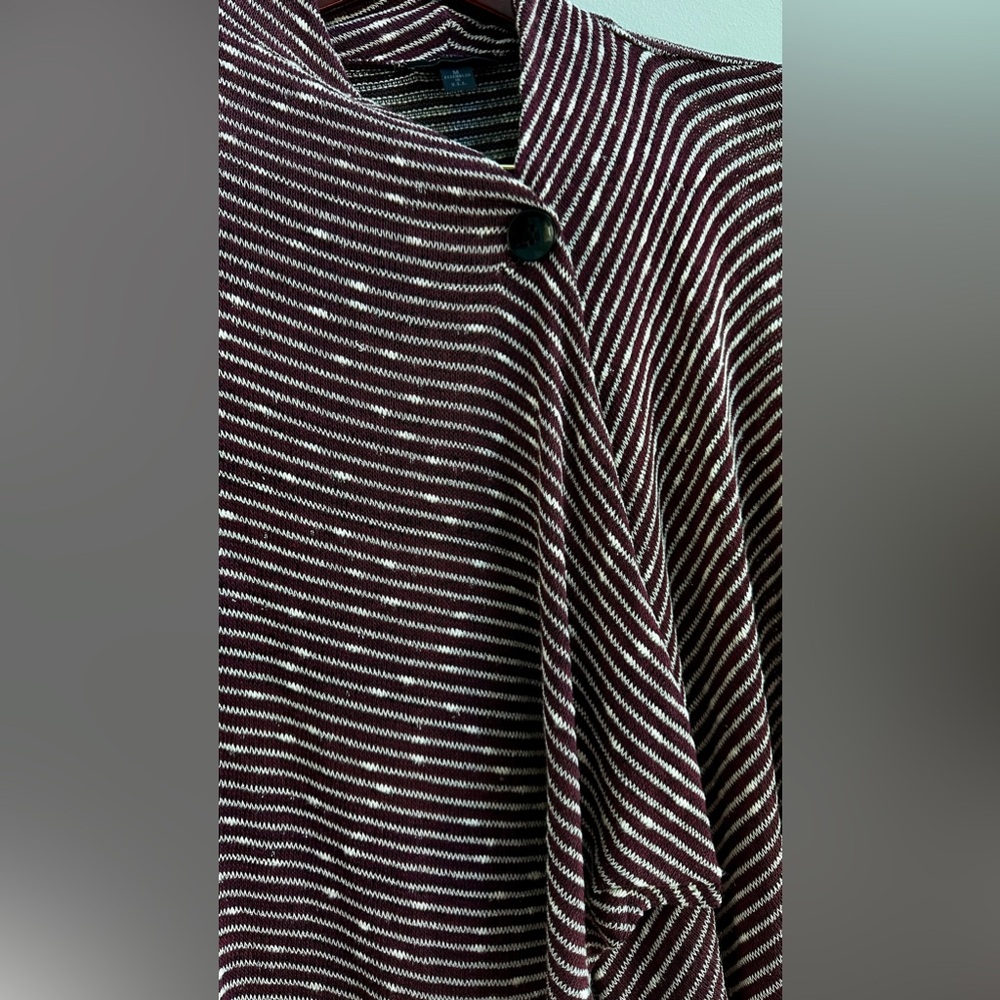 Ab Studio Wine Red Silver Glitter Button Wrap Car… - image 4